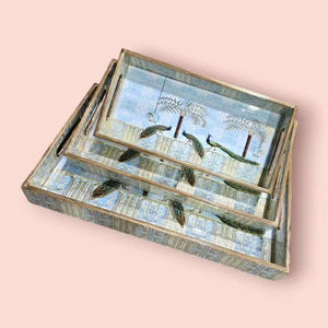 Plateau en émail en gros, plateau en émail pour articles cadeaux, plateau en émail au design rétro - Product Image 1