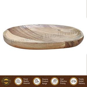 Fournisseur leader vendant des assiettes en bois d'acacia massif faites à la main de qualité supérieure, 9x9 pouces, 15 mm d'épaisseur, écologiques et naturelles. - Product Image 2