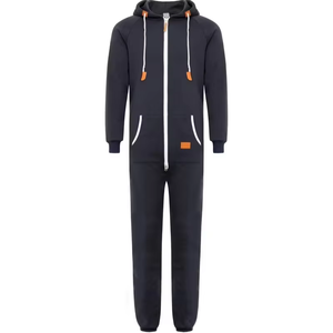 Combinaison décontractée deux pièces pour homme à manches longues avec fermeture éclair intégrale, imperméable, coupe-vent, respirante et séchage rapide BD - Product Image 1