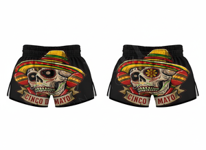 Shorts de Muay Thai imprimés sur toute la surface, 100% polyester satiné, légers, pour entraînement de kickboxing, sur mesure - Product Image 2