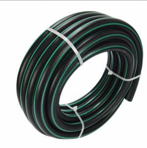 Black Flexible <b>Rubber</b> Hose With Green Stripe Oil Resistant Nitrile Cover Water Supply Transfer Tube - Product Image 4