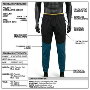 Pantalon de survêtement léger et tendance en 100 % coton, sur mesure, pour homme – Vente chaude, faible MOQ, séchage rapide, style streetwear - Product Image 6