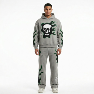 Top Trending High Quality Custom Size Winter Plus Size Hooded Regular Fit 100% Cotton Tracksuits Jogging Suits <b>Pullover</b> Solid - Product Image 5