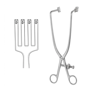Écarteur médical orthopédique Deep Gelpi à angle de 90 degrés, auto-retenant, pour la colonne vertébrale et les os, avec 4 lames affûtées - Product Image 5