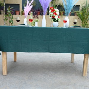 Green Linen <b>Tablecloth</b> Plain Dyed Woven Outdoor Vintage <b>Tablecloth</b> Farmhouse Decor <b>Wedding</b> <b>Tablecloth</b> Custom Size Cotton - Product Image 5