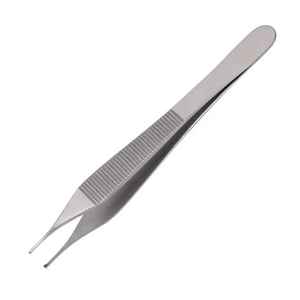 Pince à pansements et tissus Adson 12 cm en acier inoxydable allemand demi-or TC manuelle, certifiée CE ISO - Product Image 3