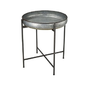 Mesa Auxiliar Industrial de Metal de Última Generación con Estructura con Recubrimiento en Polvo para Área de Recepción de Oficina y Estilo Profesional - Product Image 1