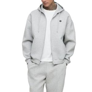 Sudadera con Capucha y Cremallera de Felpa de Algodón de 450 GSM para Hombre, Corte Holgado, Logotipo Personalizado Bordado, Producción de Marca Privada OEM - Product Image 1