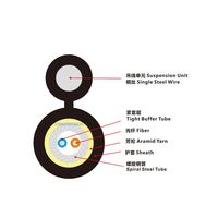 Câble de descente en fibre optique blindé aérien autoportant en forme de 8 pour extérieur, pour FTTH