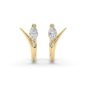 ต่างหูเพชรเพาะเลี้ยง 0.26 กะรัต ทองคำแท้ 14K รับรองโดย IGI ของขวัญสำหรับงานแต่งงานและงานเลี้ยง - Product Image 5