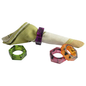 Anneau de serviette au design moderne pour la table, support en résine colorée pour la décoration de table à manger, idéal pour hôtels et événements festifs - Product Image 1