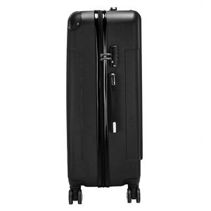 Valigia Trolley 3-in-1 Portatile in ABS Nera 20/24/28" Leggera ed Elegante con Serratura TSA Materiale Principale in Plastica Gommata - Product Image 6