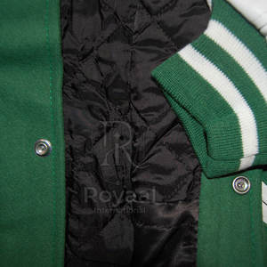 แจ็คเก็ตเลเธอร์เลตเตอร์แมนแขนหนังขายดี แฟชั่นใหม่ กันลม ราคาส่ง แจ็คเก็ตเลเธอร์เลตเตอร์แมนแขนหนังสำหรับฤดูหนาว - Product Image 4