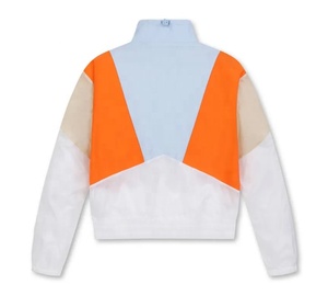 Retro Color Block Windbreaker <b>Jacket</b> <b>Lightweight</b> Waterproof Cropped Panelled Track <b>Jacket</b> For <b>Women</b> OEM - Product Image 2