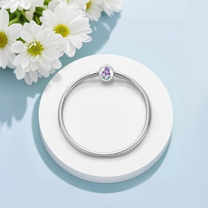 Pulsera y Brazalete de Dijes de Plata Más Popular de Codedog con Dije de Amor y Flor con Circón al por Mayor, Regalo para Mujer y Niña - Product Image 2