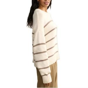 Suéter de Punto Casual Coreano para Mujer, Nuevos Estilos, Cuello Redondo, Manga Farol, 100% Algodón/Acrílico, para Todas las Temporadas - Product Image 4