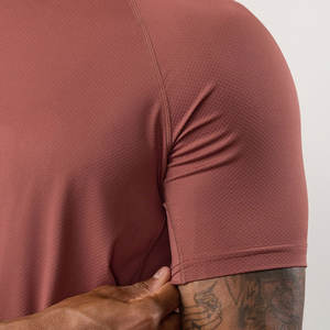 Vêtements de sport pour hommes, t-shirt de sport respirant et écologique en coton 100% pour la course à pied et la musculation, coupe ajustée, 180 g/m², vente en gros - Product Image 6