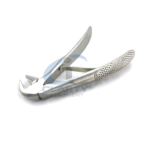 Forceps d'extraction dentaire en acier inoxydable, manuel, ergonomique, poignée moletée, classe I, 3 positions de mâchoires, outil de précision vétérinaire - Product Image 4