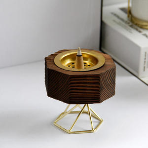Creative Design Natural Wooden Incense Burner Bakhoor Burner Wood Arabic Censer Incense Holder Natural religious home <b>decor</b> - Product Image 5
