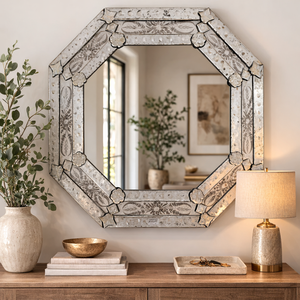 Espejo Decorativo de Pared Estilo Veneciano |   Espejo Decorativo de Estilo Barroco de Lujo |   Espejo de Pared de Estilo Antiguo |   Decoración para Sala de Estar y Dormitorio - Product Image 5