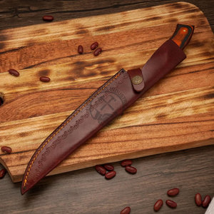 Couteau à fileter de pêche en acier Damas neuf de 8 pouces, ambidextre, manche en Pakkawood, multi-usage, fait main, pour l'extérieur et la cuisine - Product Image 6