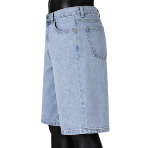 Shorts en jean pour hommes personnalisés, coupe ample et décontractée, style vintage délavé, vente en gros OEM - Product Image 4