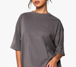 Ensemble 2 pièces d'été sur mesure pour adultes et jeunes filles : T-shirts amples à épaules tombantes et shorts cyclistes - Product Image 2