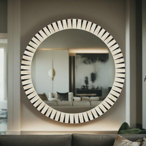 Espejo de Lujo Ecológico con Incrustaciones de Hueso para Sala de Estar, Decoración de Arte Moderno Más Vendida |   Espejo de Lujo - Product Image 1