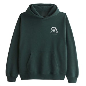 Sudadera con Capucha de Invierno para Hombre GYM Active, 100% Algodón, Tejido de 340 GSM, 280g, Diseño con Letras, Unisex, Cordón Ajustable, Logotipo Frontal, Disponible en Stock - Product Image 1