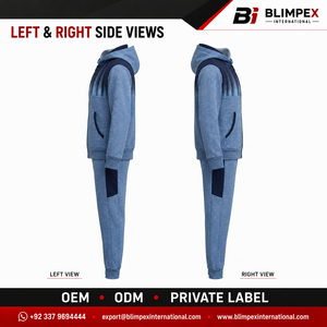 Ensemble de survêtement sport deux pièces pour homme 2026 avec logo personnalisé OEM, en polaire de polyester, comprenant une veste zippée intégrale à imprimé dégradé et un pantalon de jogging - Product Image 4