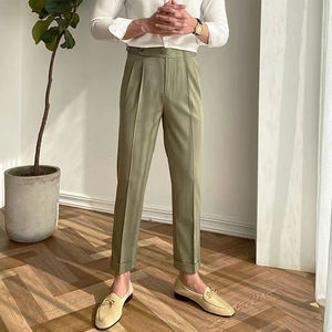 Pantalon de costume à carreaux pour homme de haute qualité, style décontracté coréen, coupe Gurkha, vente en gros - Product Image 4