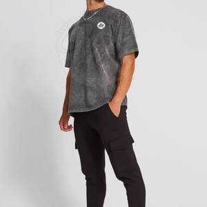 T-shirt homme le plus vendu, col rond, impression logo personnalisé, délavé à l'acide, manches courtes - Product Image 5