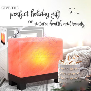 Lampe de sel de l'Himalaya artisanale de forme cubique, design premium, pour la décoration - Product Image 2