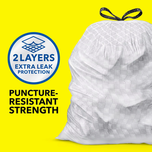 Glad ForceFlex Tall Kitchen Drawstring Trash <b>Bags</b>, 13 Gal, Fresh Clean, 80 Ct (Package May Vary) - Product Image 1