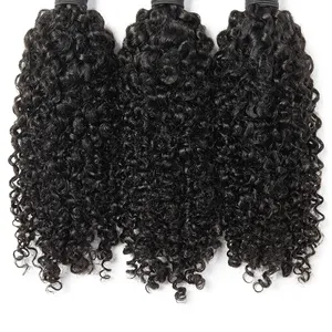 Extensiones de Cabello Humano Rizado Natural Negro Remy para Trenzas y Peinados - Product Image 3