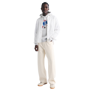 Sweat à capuche gris personnalisé pour homme, style universitaire, avec manches rayées et logo ours, streetwear, fabricant OEM, marque privée, fournisseur en gros - Product Image 6