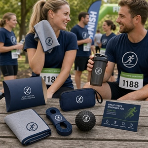 Kit di Recupero per Maratone Aziendali con Logo Personalizzato, Asciugamano Rinfrescante, Borraccia Shaker, Fornitore di <span class=keywords><strong>Regali</strong></span> Fitness - Product Image 4