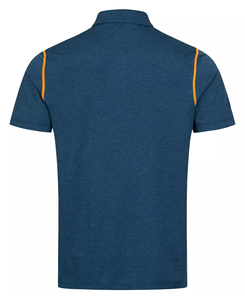 Men's Custom Made Solid Color Short Sleeve Cotton <b>Polo</b> Shirt Casual Breathable Regular Fit Knitted Design <b>Orange</b> Trim Detail - Product Image 2