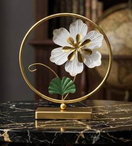 Luxury home decor item gold finish sculpture artistic <b>table</b> decor living room decor piece office desk <b>decoration</b> - Product Image 5