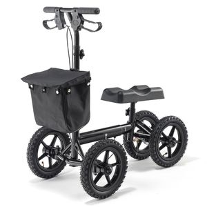 Monopattino Pieghevole in Alluminio con Manubrio Regolabile in Altezza e Ginocchiera, Ruote da 12 Pollici per Tutti i Terreni, Ideale per Utenti con Disabilità - Product Image 1