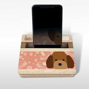 Soporte Amplificador de Teléfono Inalámbrico de Madera con Diseño Personalizado de Perro, Soporte Portátil para Celular con Difusor de Aceites Esenciales - Product Image 2