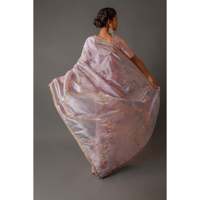 Sari de mariage élégant avec broderie multi-couches, travail de codage et de paillettes