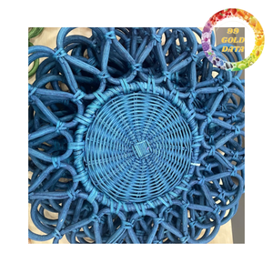 Woven natural rattan placemat handmade <b>table</b> <b>mat</b> for kitchen and dining room decoration - Product Image 3