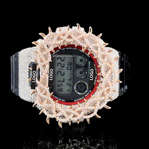 Reloj de Lujo con Bisel de Diamantes Moissanite VVS, Estilo Hiphop, Plata 925, Unisex, para Bodas y Eventos - Product Image 1