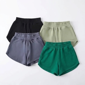 Wholesale Custom Women's Breathable 100% Cotton Fleece Terry <b>Athletic</b> Summer Shorts Skinny Fit Elastic Waist - Product Image 5