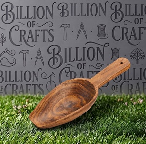 Cuillère en bois naturel, ustensile de cuisine pour servir, mélanger, mesurer et pour une utilisation quotidienne à la maison - Product Image 2