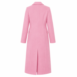 Abrigo largo cruzado para mujer Jack And Jill Of America con solapa con muescas, manga larga, corte entallado y bordado, ropa exterior formal - Product Image 4