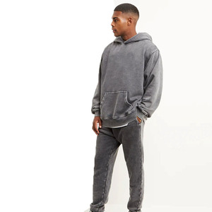 Conjunto Deportivo Cortavientos de Fabricación Pakistaní, Estilo Casual con Capucha, Otoñal, Vintage, Personalizable, Lavado Ácido, Unisex, Resistente al Viento - Product Image 3