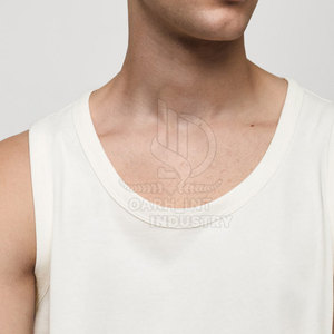 เสื้อกล้ามถักนิตติ้งผู้ชายรุ่นขายดี น้ำหนักเบา ปี 2026 ผ้าฝ้าย 100% ระบายอากาศได้ดี เป็นมิตรกับสิ่งแวดล้อม แห้งเร็ว คุณภาพสูง คอกลม - Product Image 3