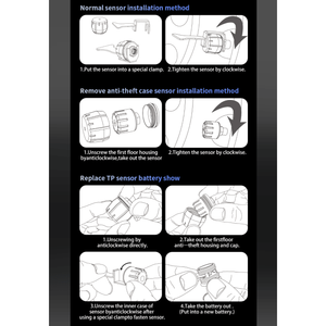 Sensore di Pressione Pneumatici Esterno Solare PSD550-14/D0100XUJS9U con Display Digitale per Monitoraggio di Camion, Autobus e Veicoli da Cantiere a 14 Ruote - Product Image 4